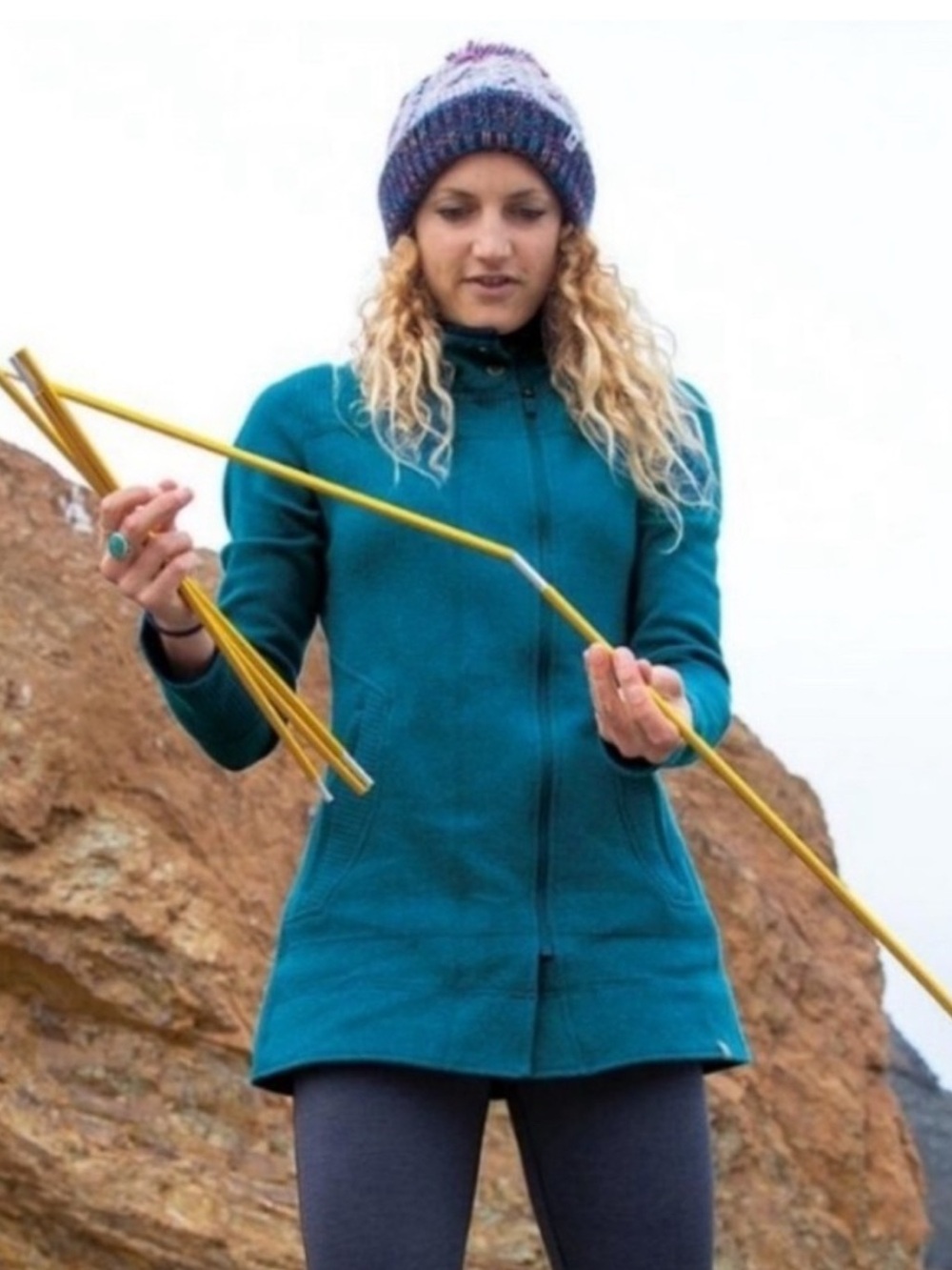 Title Nine Teal Zip-Up Fleece Jacket